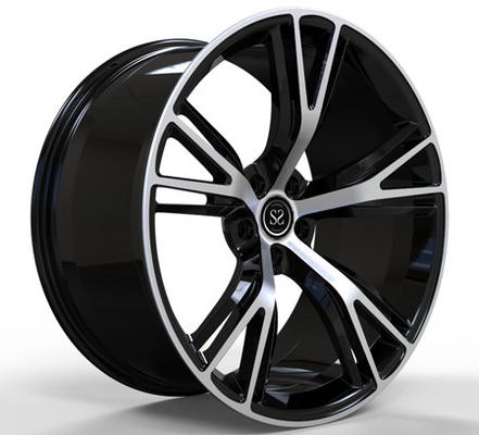 22x9 22x11 One Piece Aluminum Alloy Forged Gloss Black Machined Face Wheel For Bmw M6 Car Rims