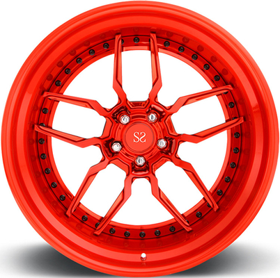 3 PC 5x120 BMW E90 320i Wheels  18 19 20 21 22Inch Red Machine Face Forged Alloy Custom Rims