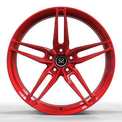 Matt Red Custom 1 Pc 6061 T6 Forged Alloy Wheels For Bmw Mercedes Benz Slk 5x112