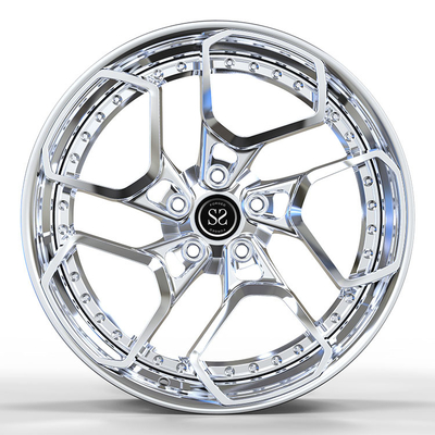 Fit to BWM M5 F90 5x112 Custom Polish 2-PC Forged Aluminum Alloy Rims Staggered 19 and 20 inches