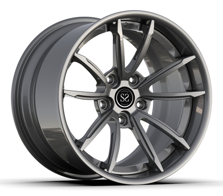 Forged Alloy Wheels 2 Piece Gloss Grey 18x9 18x12 18inch Staggered 996 Turbo Rims